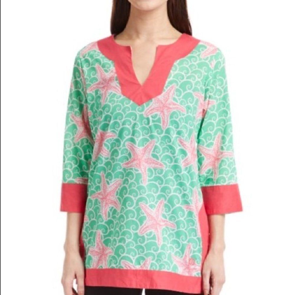 Simply Southern Starfish Notch Neck Tunic Sz S